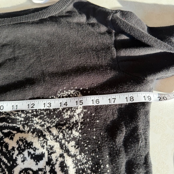 ZARA Longline Bold Edgy Tiger Design Sweater Dress Black/White Graphic Size L - Picture 9 of 12